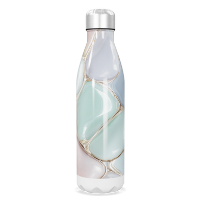 Garrafa Inox - Estampa Marmorizada Pastel