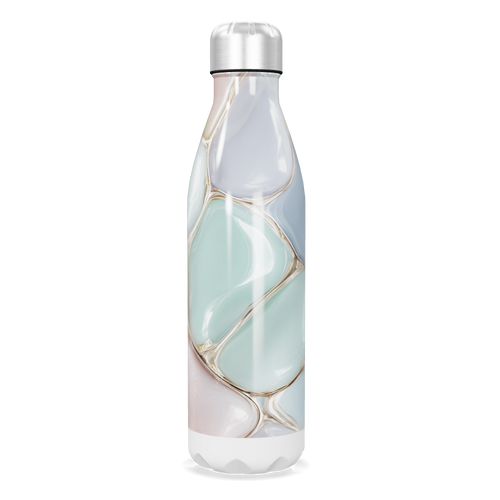 Garrafa Inox - Estampa Marmorizada Pastel