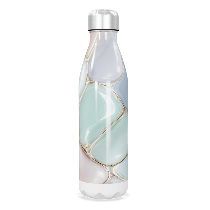 Garrafa Inox - Estampa Marmorizada Pastel