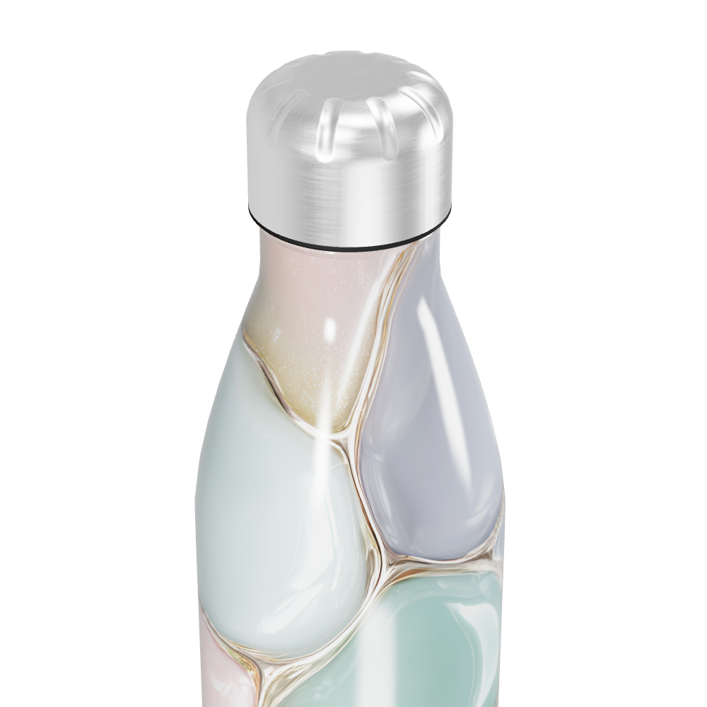 Garrafa Inox - Estampa Marmorizada Pastel