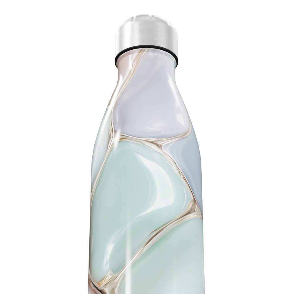 Garrafa Inox - Estampa Marmorizada Pastel