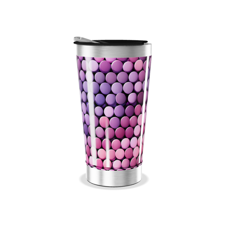 Copo Térmico - Estampa Bolinhas Coloridas