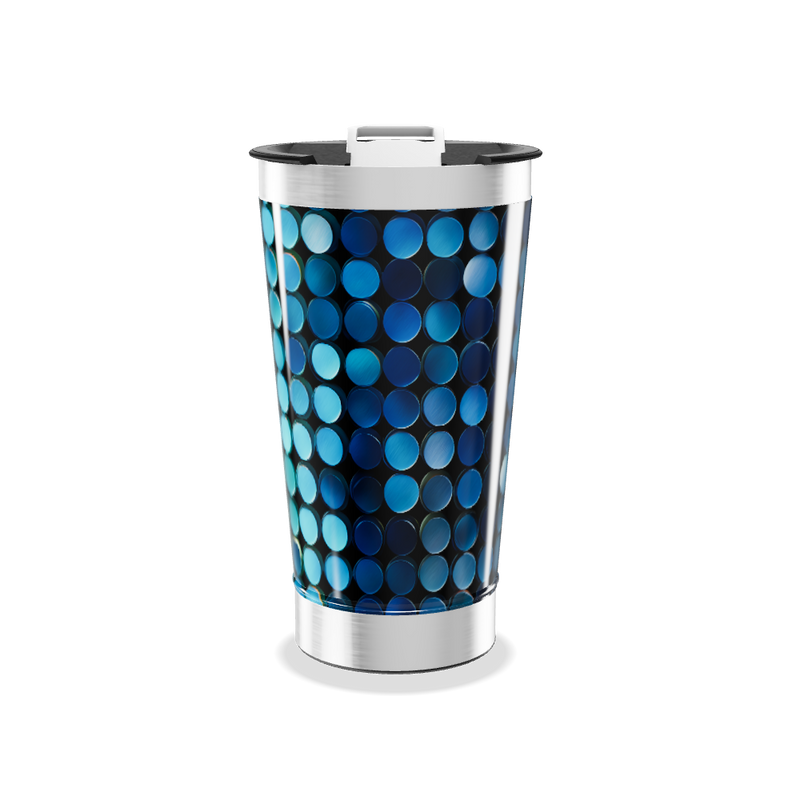 Copo Térmico - Azul com Bolinhas