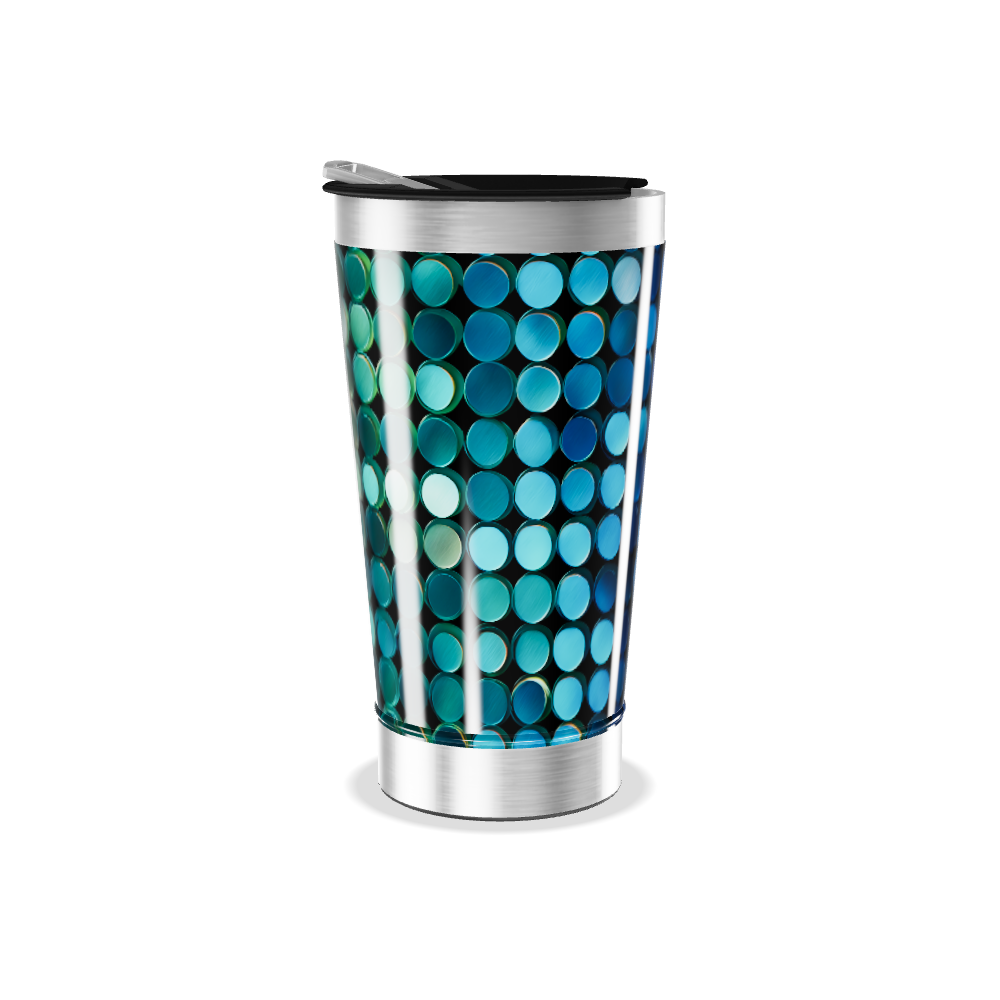 Copo Térmico - Azul com Bolinhas