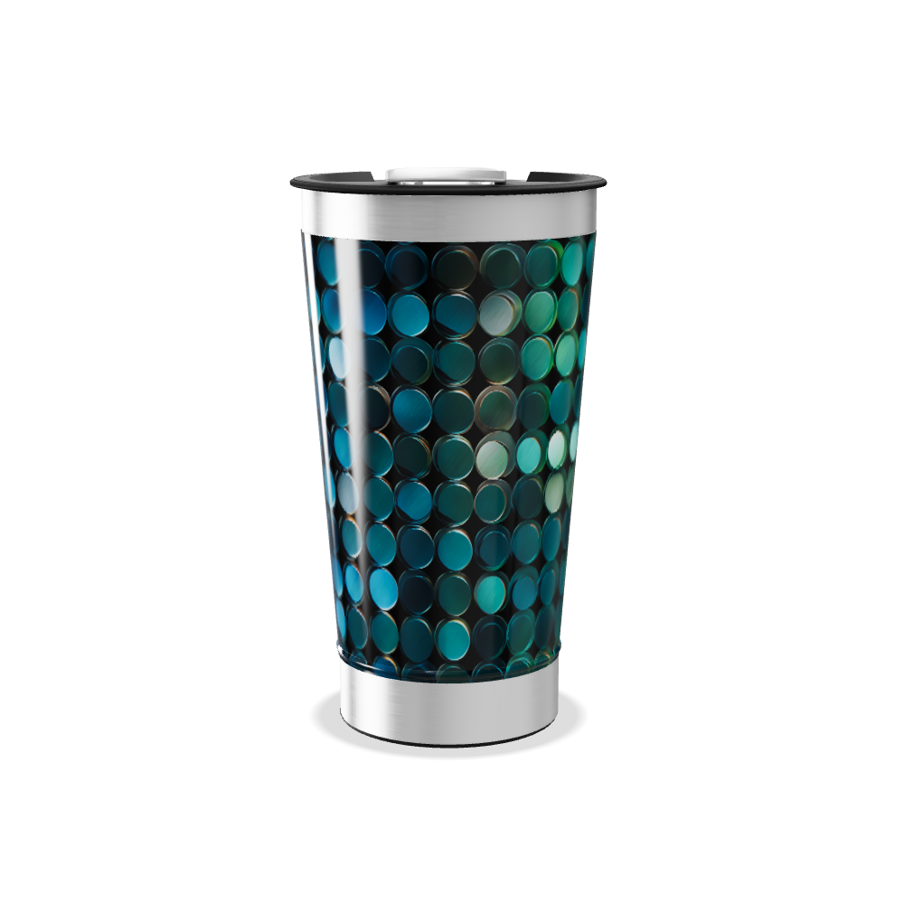 Copo Térmico - Azul com Bolinhas