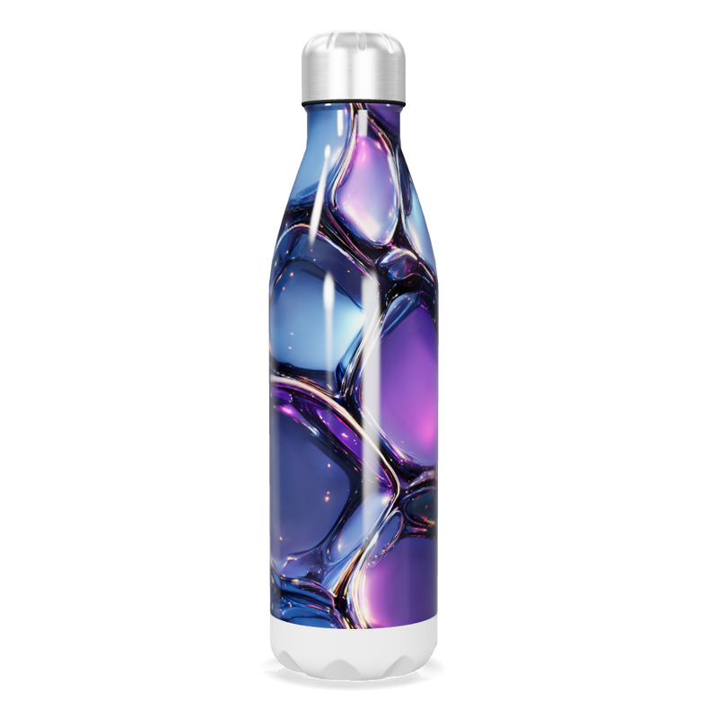 Garrafa Inox - Estampa Futurista Azul