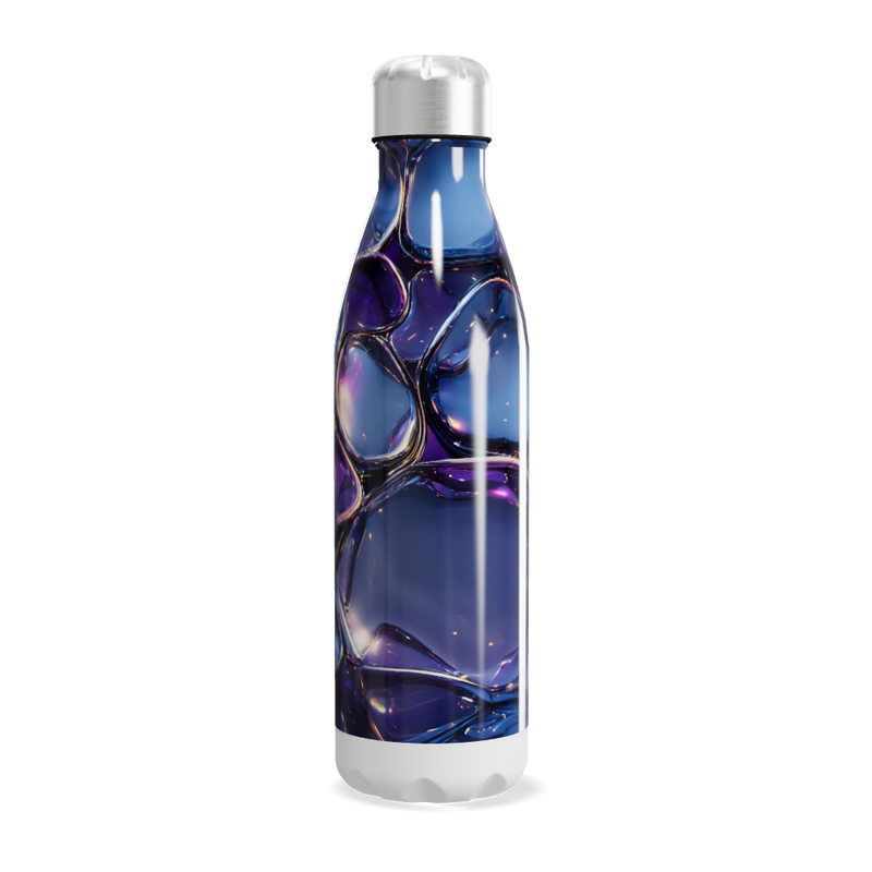 Garrafa Inox - Estampa Futurista Azul