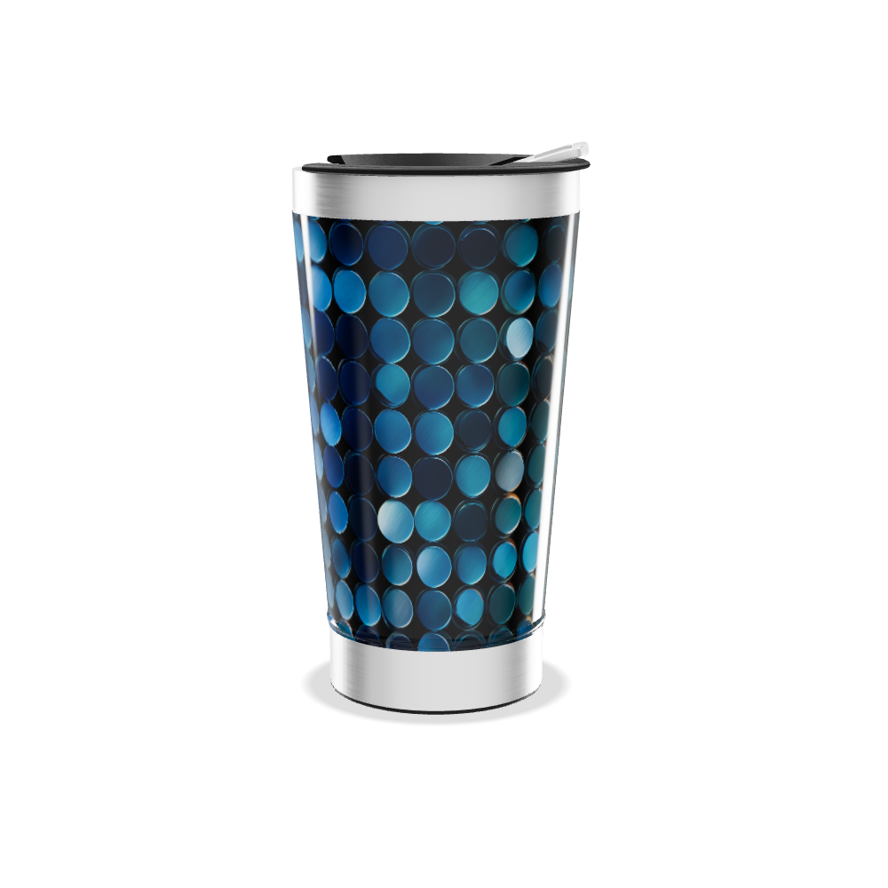 Copo Térmico - Azul com Bolinhas