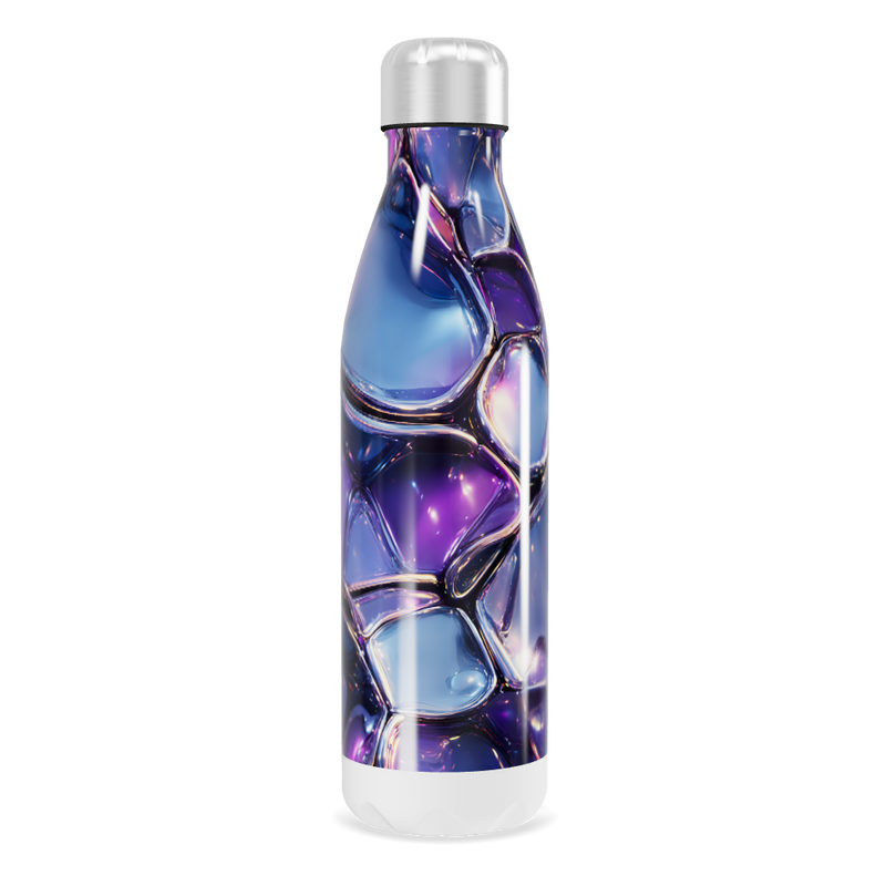 Garrafa Inox - Estampa Futurista Azul