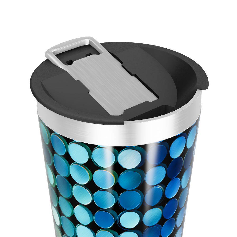 Copo Térmico - Azul com Bolinhas