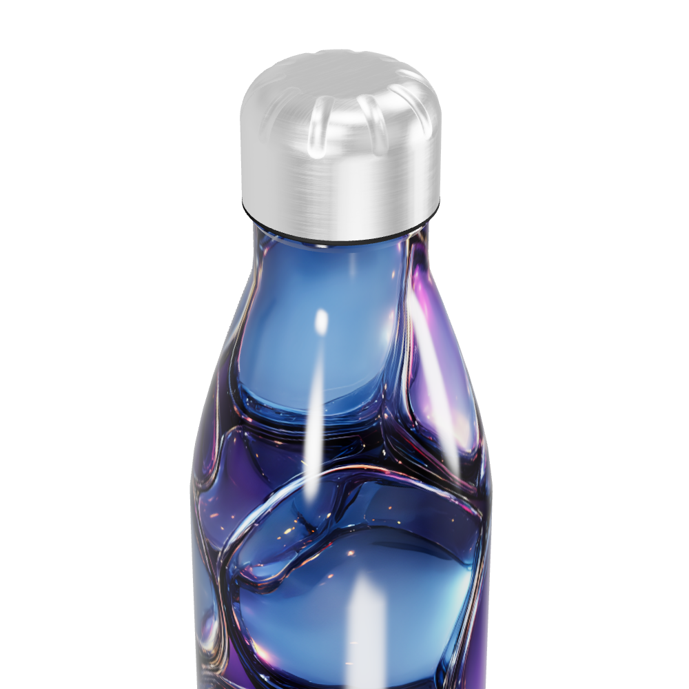 Garrafa Inox - Estampa Futurista Azul