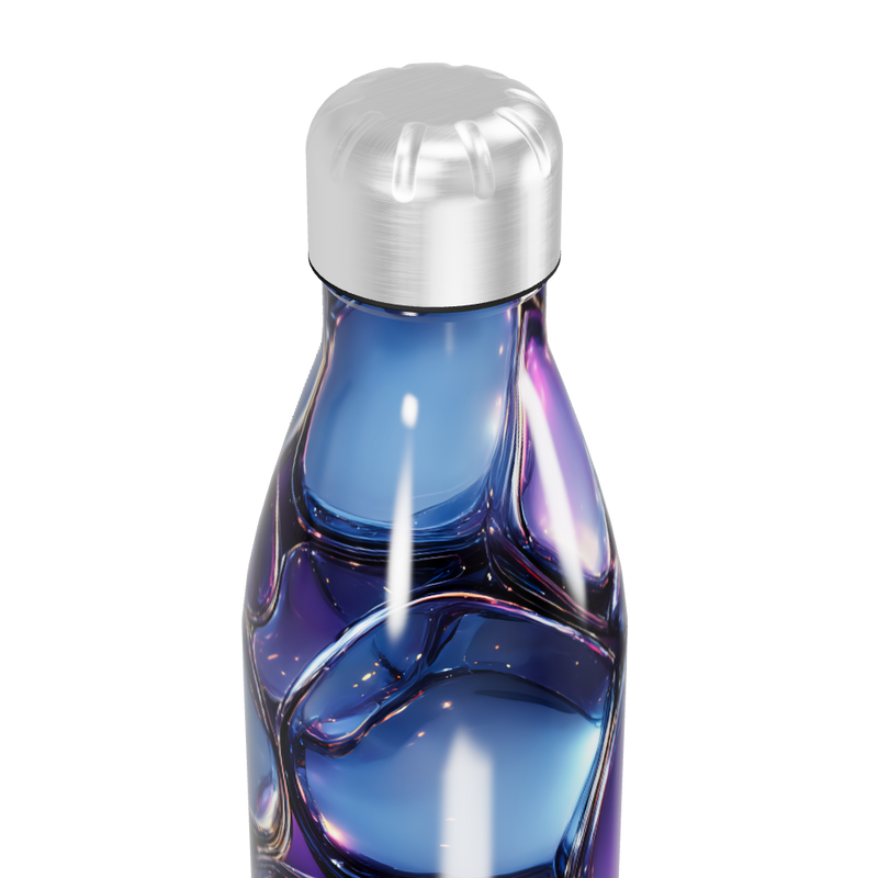 Garrafa Inox - Estampa Futurista Azul