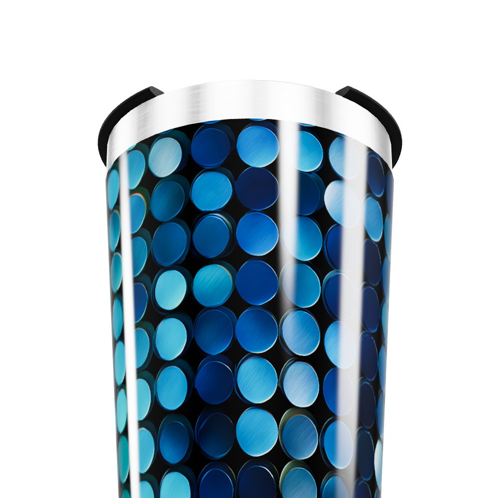 Copo Térmico - Azul com Bolinhas