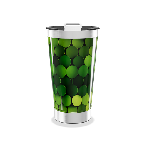 Copo Térmico - Verde com Bolas