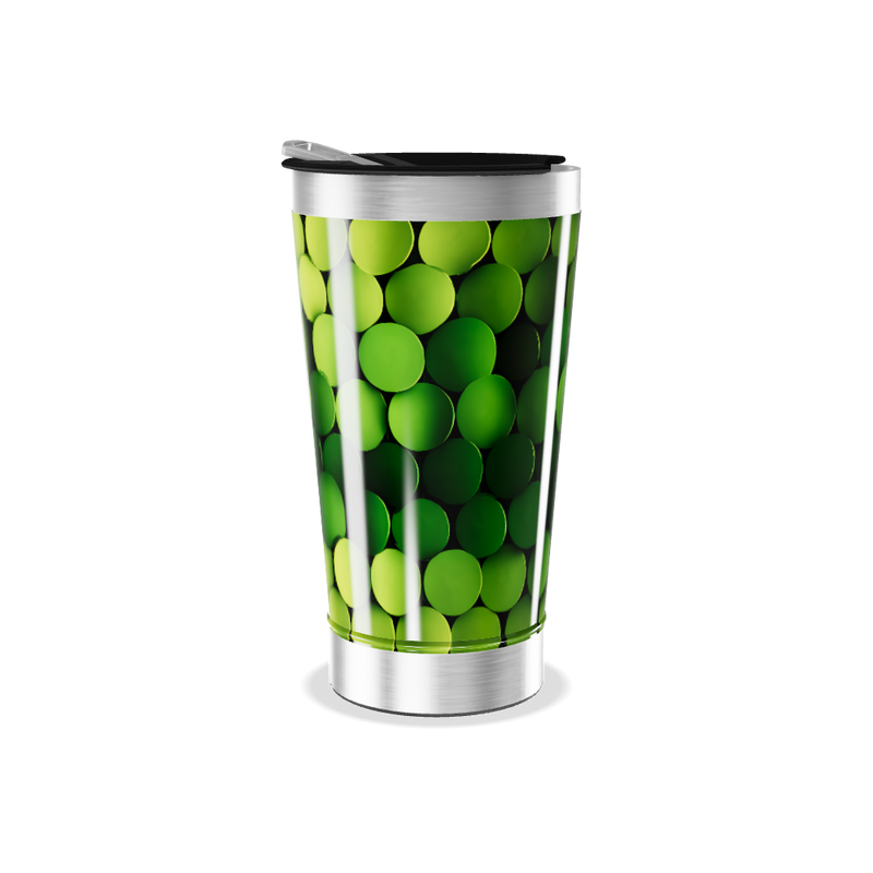 Copo Térmico - Verde com Bolas