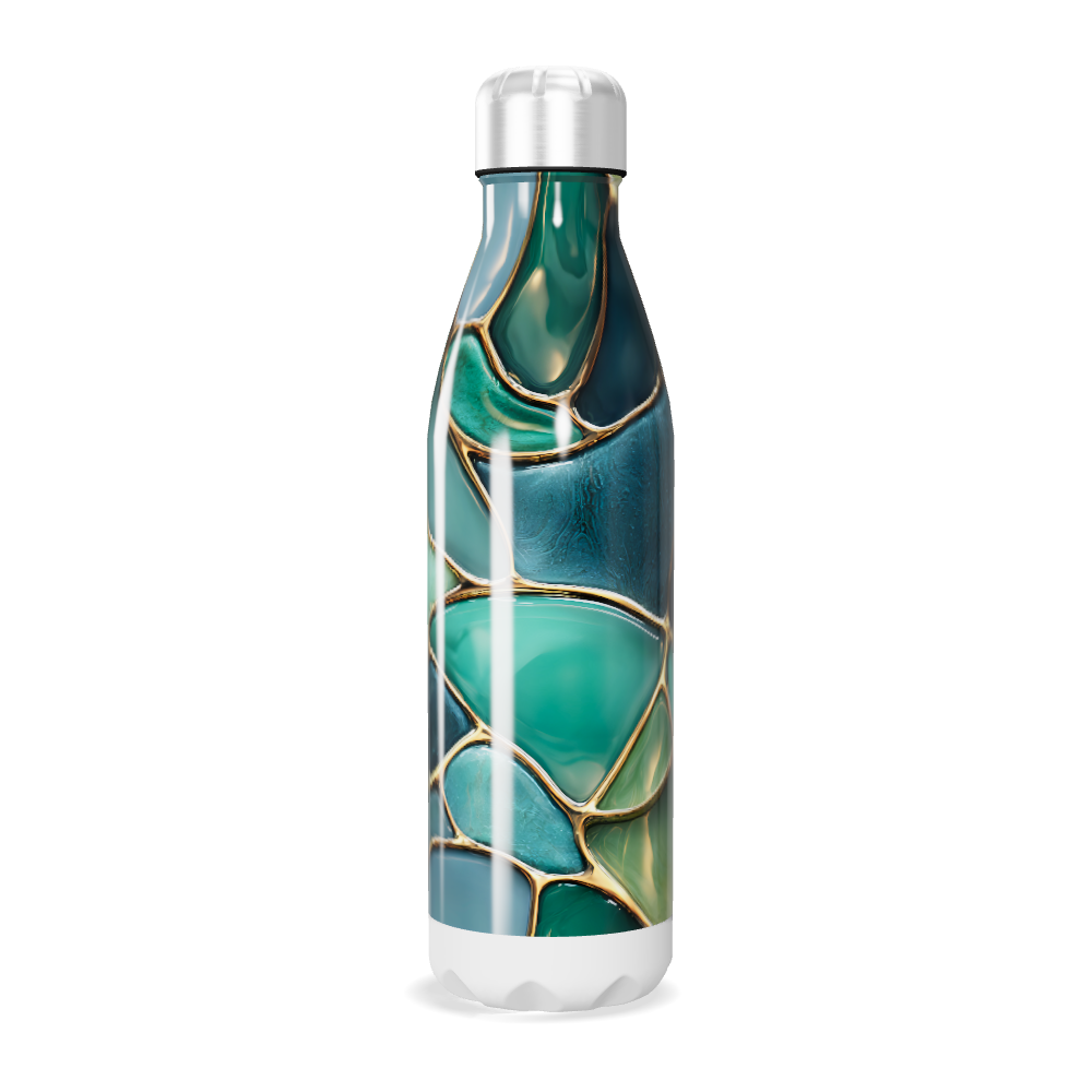 Garrafa Inox - Verde Marmorizada