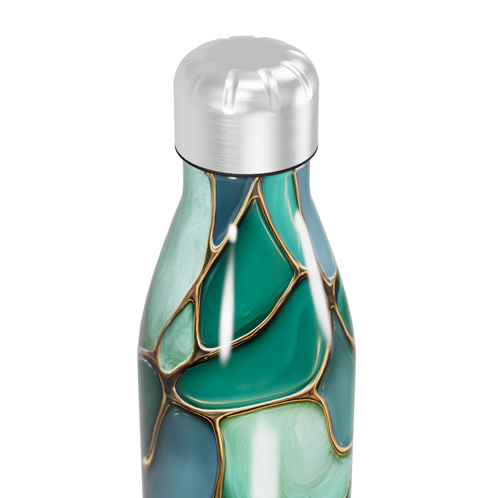 Garrafa Inox - Verde Marmorizada