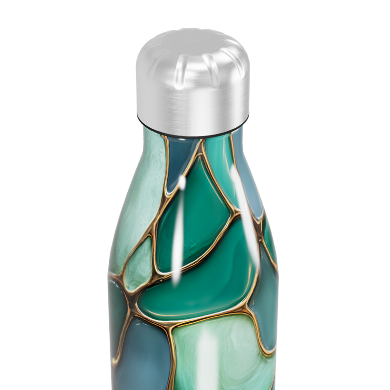Garrafa Inox - Verde Marmorizada