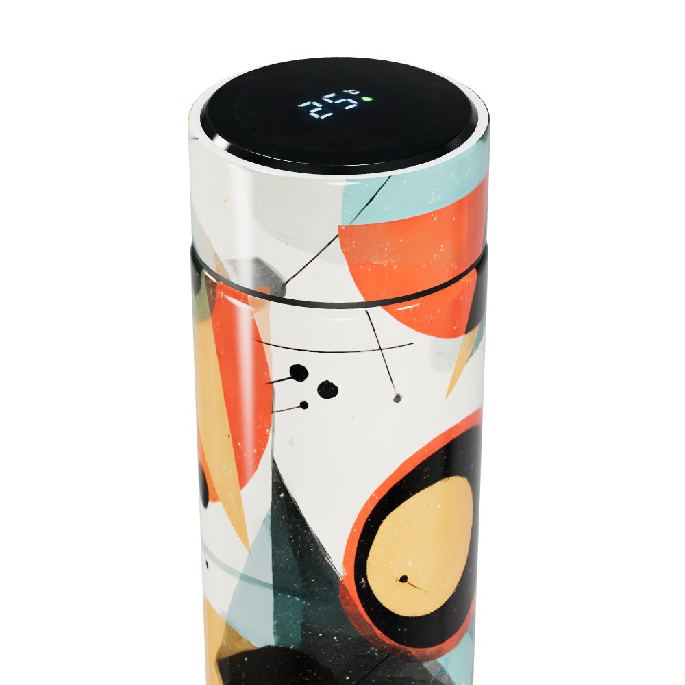 Garrafa Térmica Touch - Estampa Abstrata Colorida