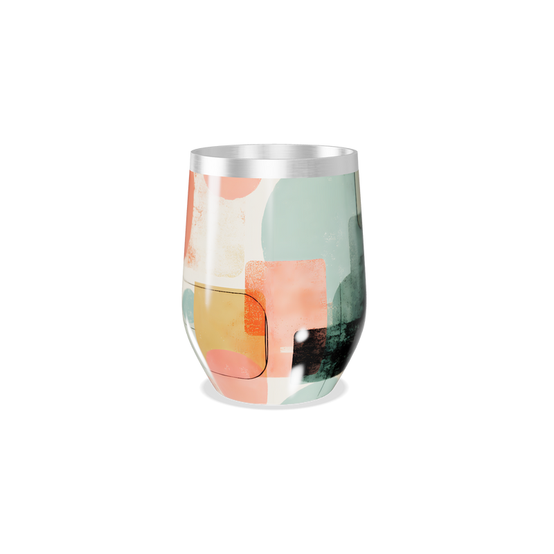 Copo Térmico Slim - Estampa Geométrica Colorida