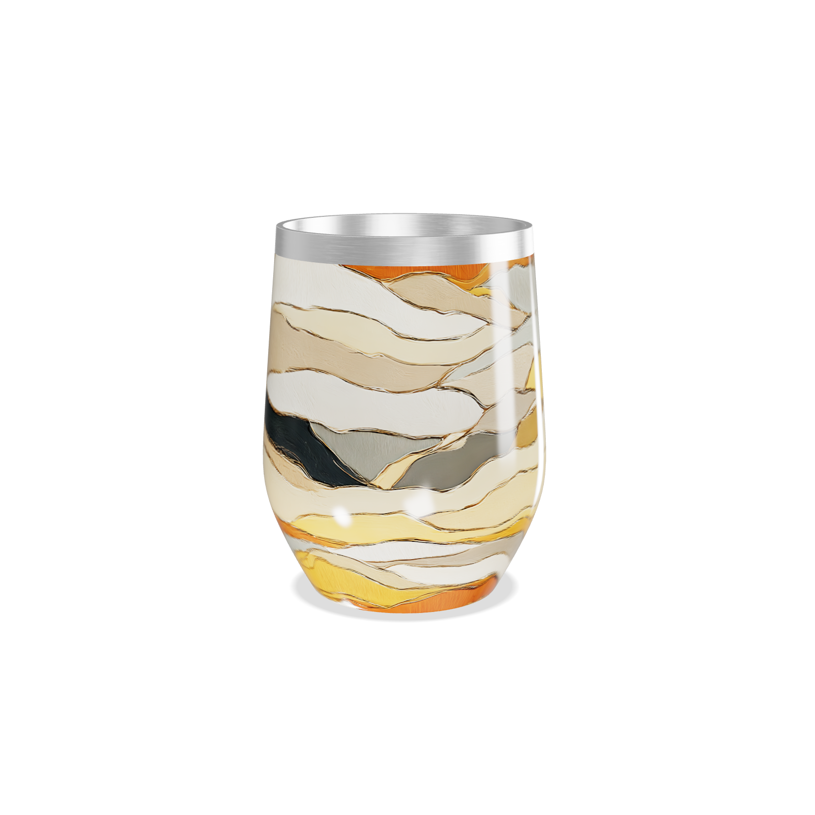 Copo Térmico Slim - Estampa Ondas Coloridas