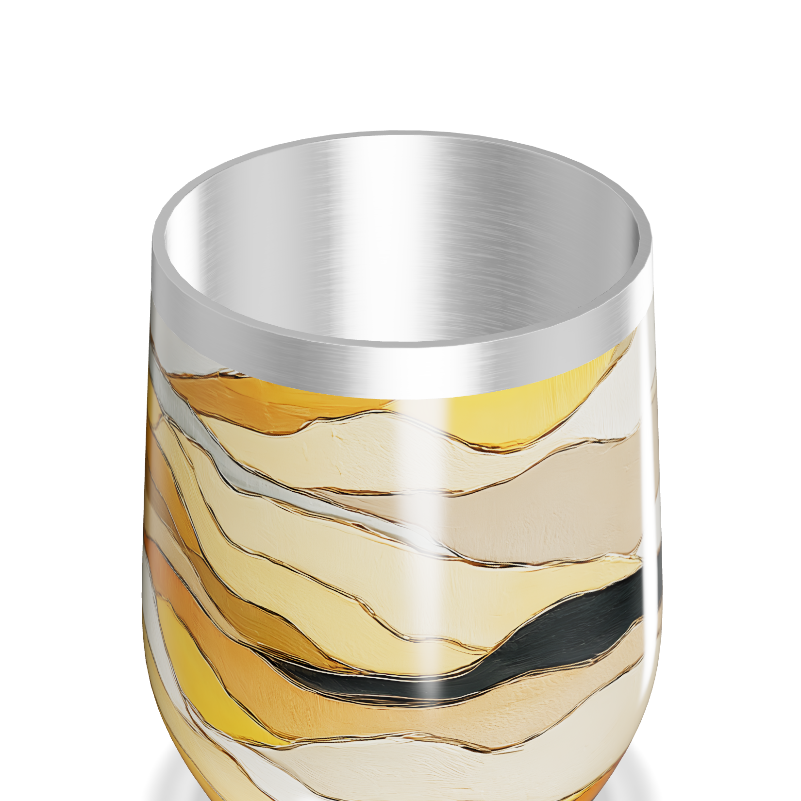 Copo Térmico Slim - Estampa Ondas Coloridas