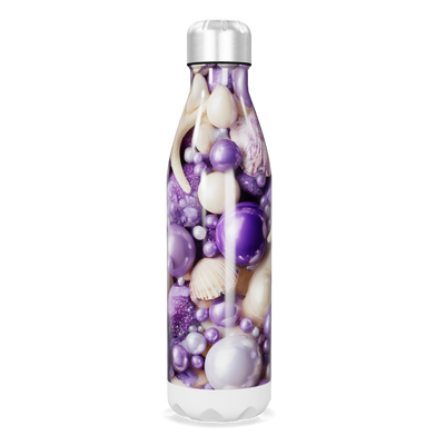 Garrafa Inox - Estampa Conchas e Pérolas