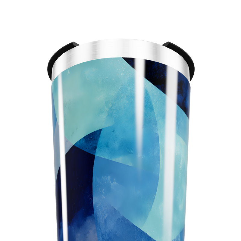 Copo Térmico - Azul Abstrato Aço Inox