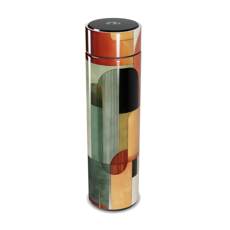 Garrafa Térmica Touch - Estampa Geométrica Colorida