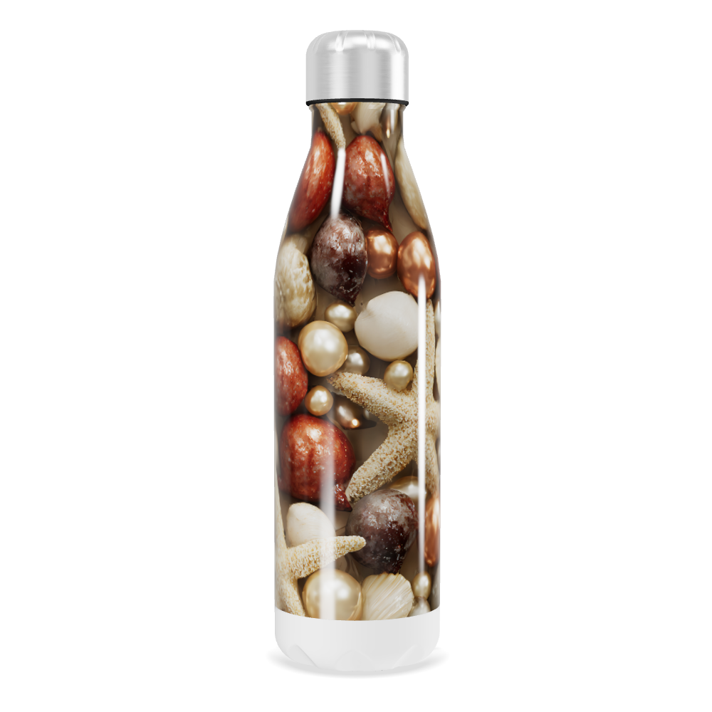 Garrafa Inox - Estampa Conchas e Estrelas