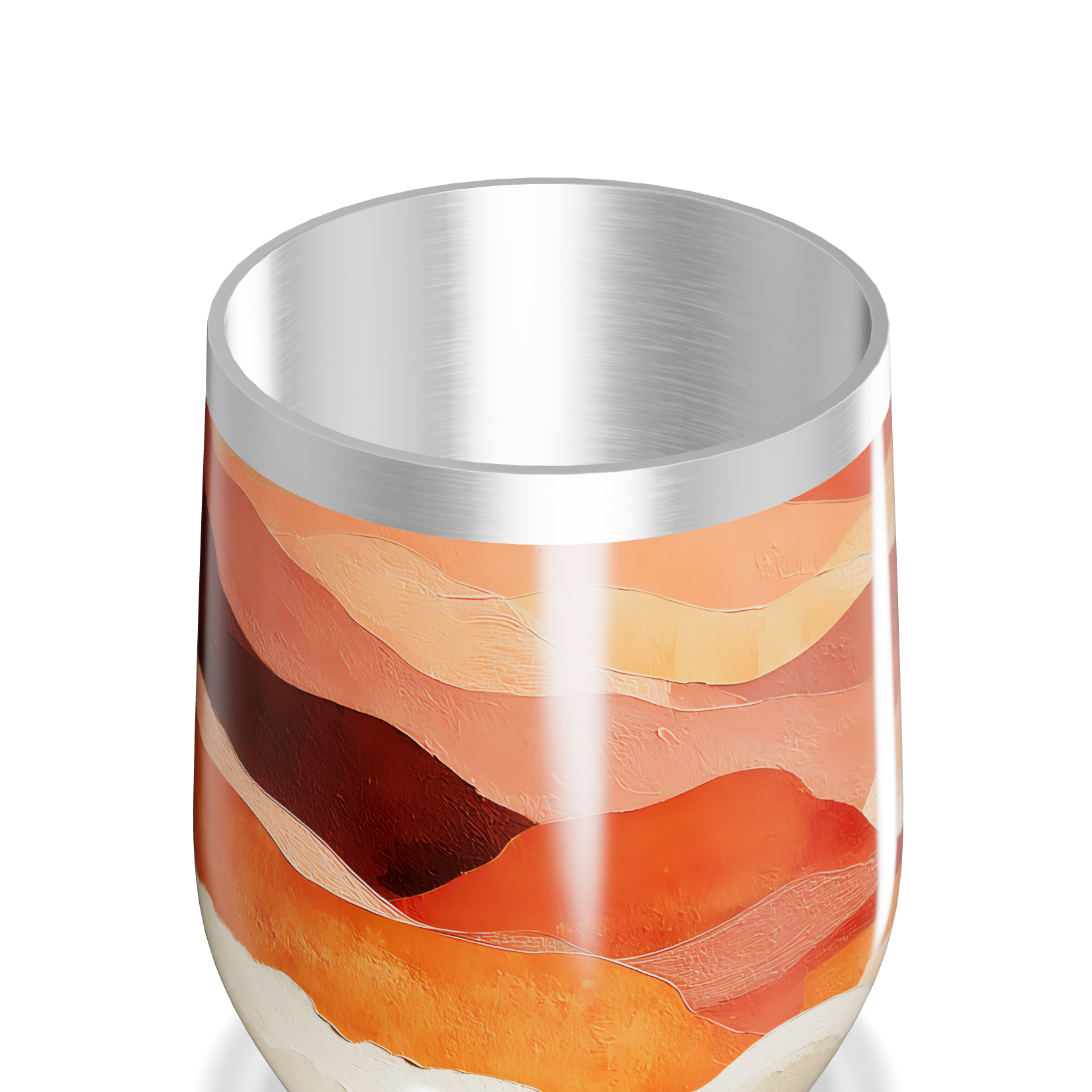 Copo Térmico Slim - Estampado Laranja e Bege