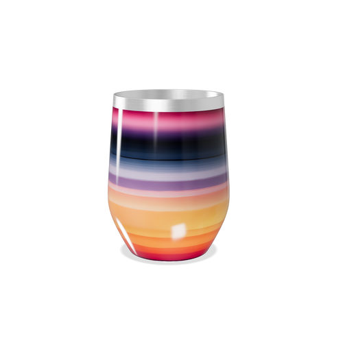 Copo Térmico Slim - Listras Coloridas Aço Inox