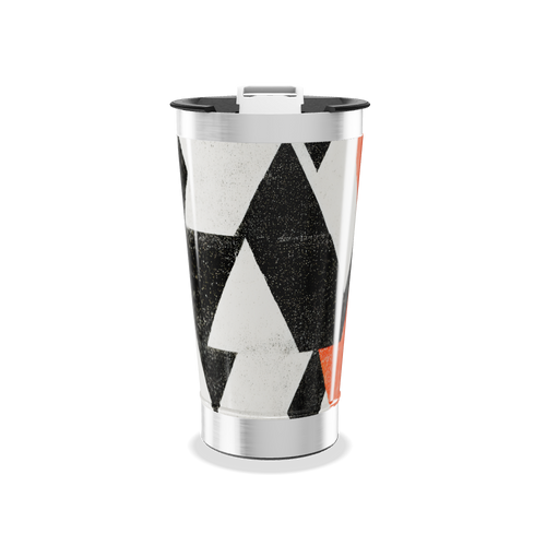 Copo Térmico - Geométrico Preto e Branco