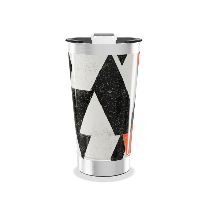 Copo Térmico - Geométrico Preto e Branco