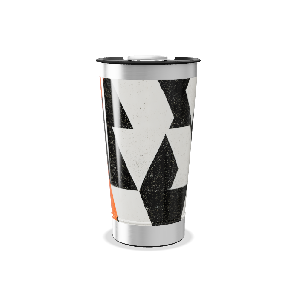 Copo Térmico - Geométrico Preto e Branco