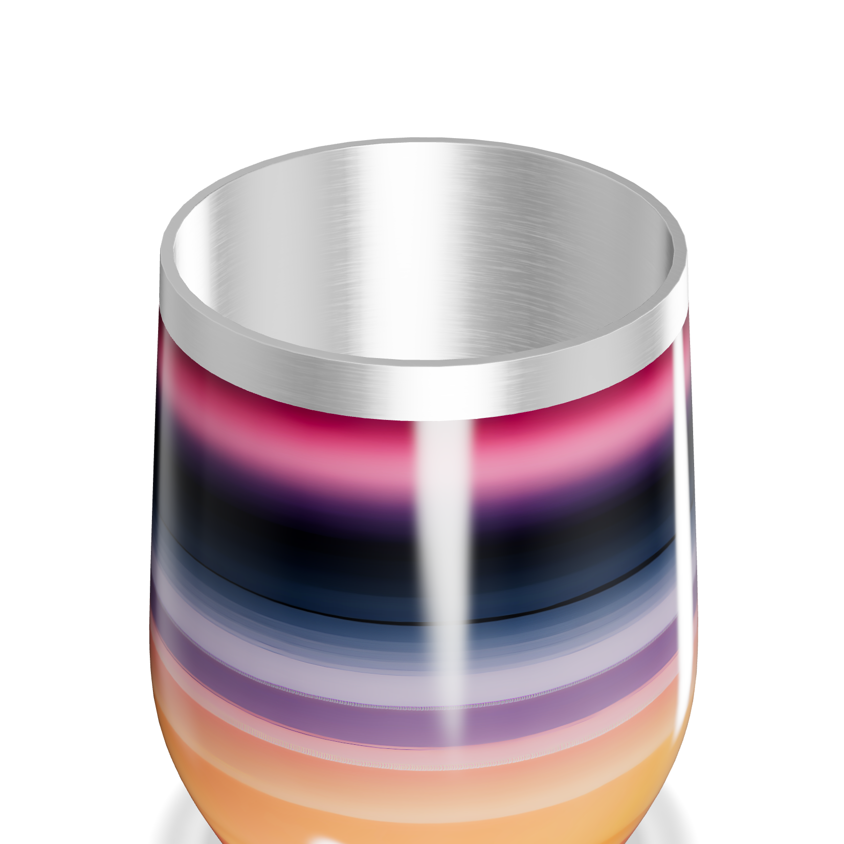 Copo Térmico Slim - Listras Coloridas Aço Inox