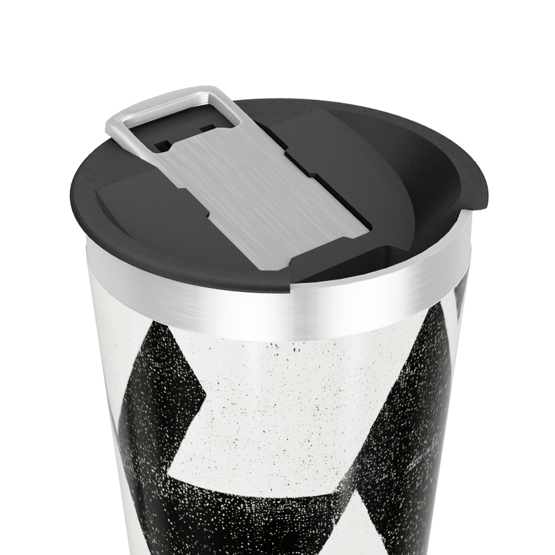 Copo Térmico - Geométrico Preto e Branco