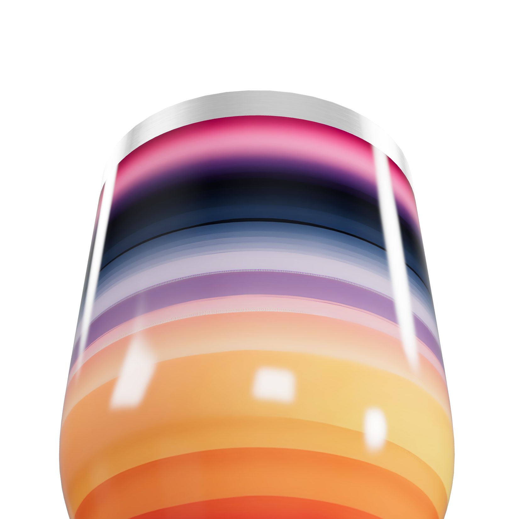 Copo Térmico Slim - Listras Coloridas Aço Inox