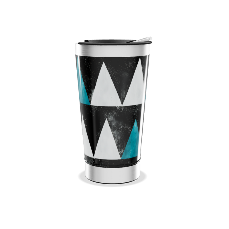 Copo Térmico - Geométrico Azul e Preto