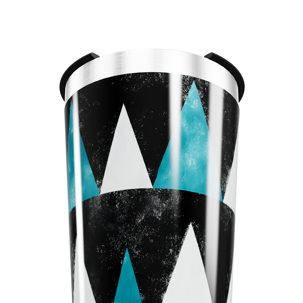 Copo Térmico - Geométrico Azul e Preto