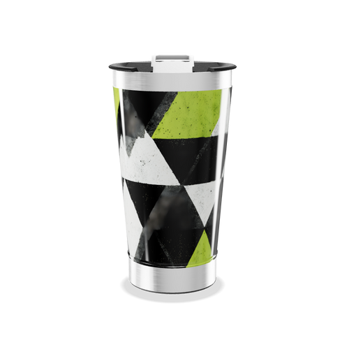 Copo Térmico - Estampa Geométrica Verde