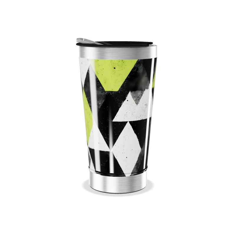Copo Térmico - Estampa Geométrica Verde