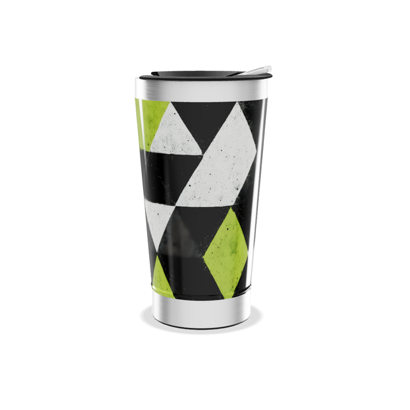 Copo Térmico - Estampa Geométrica Verde