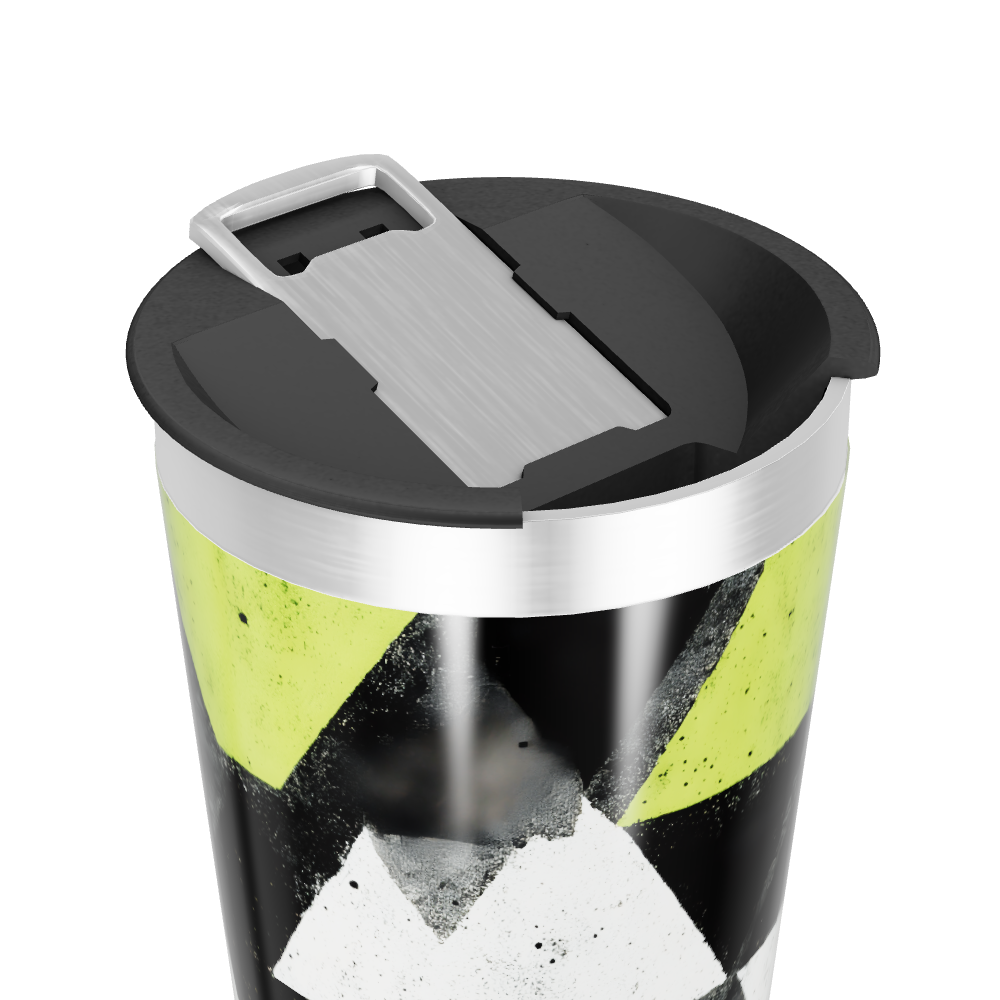 Copo Térmico - Estampa Geométrica Verde