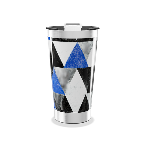 Copo Térmico - Geométrico Azul e Preto