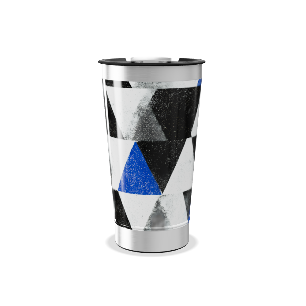 Copo Térmico - Geométrico Azul e Preto