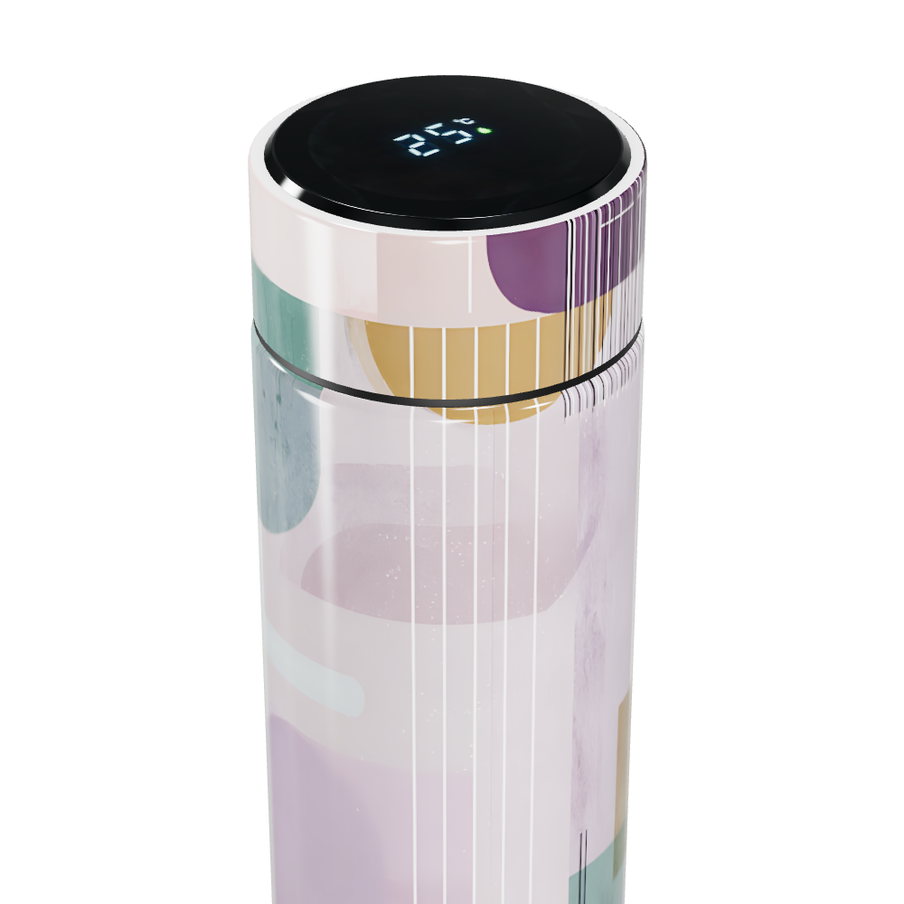 Garrafa Térmica Touch - Colorida com Desenhos Geométricos