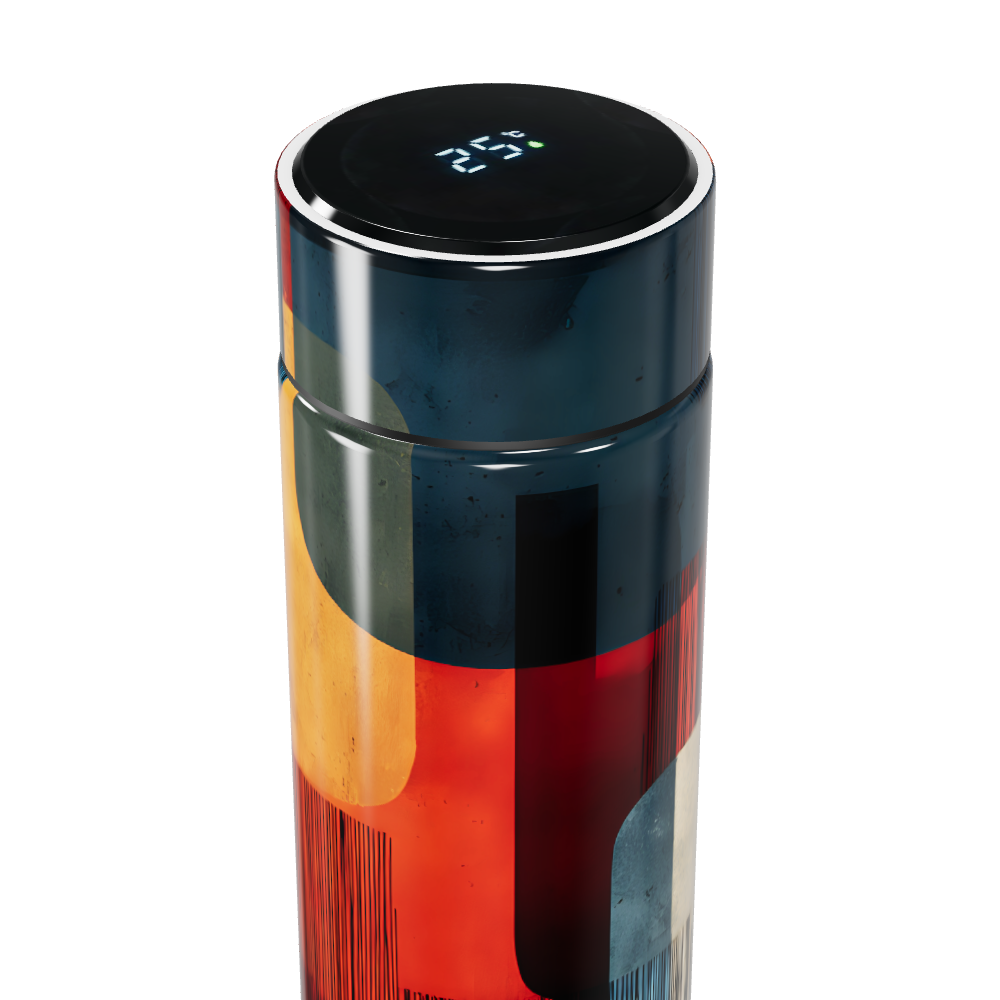 Garrafa Térmica Touch - Estampa Geométrica Colorida