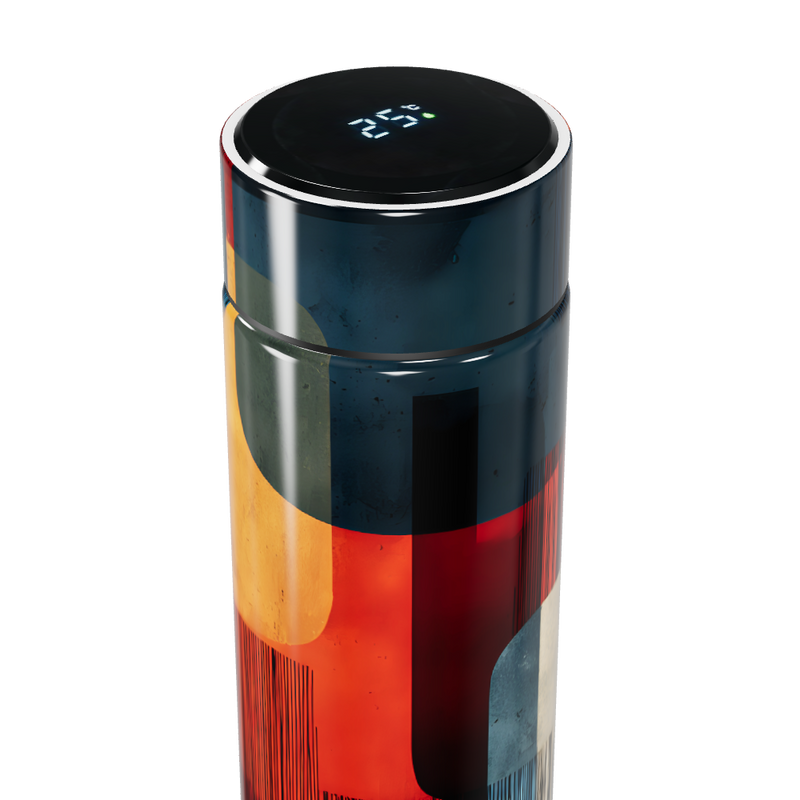 Garrafa Térmica Touch - Estampa Geométrica Colorida