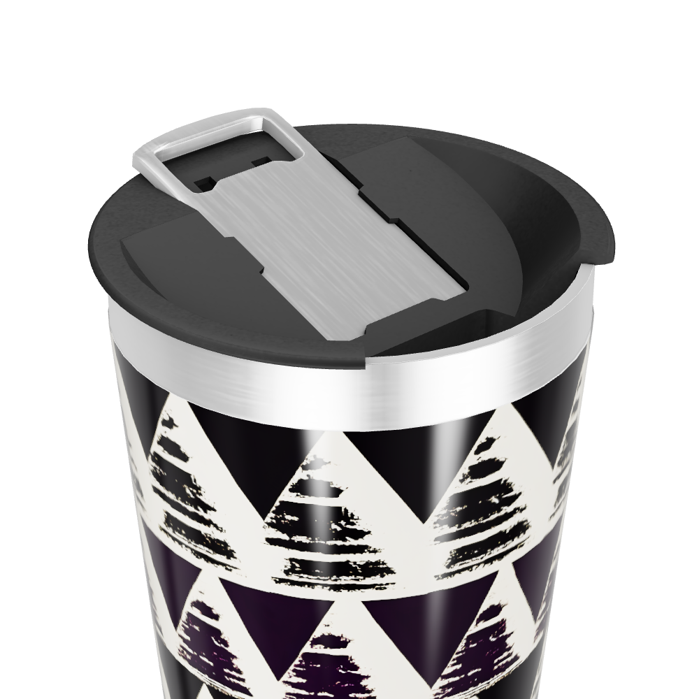 Copo Térmico - Estampa Geométrica Preta e Branca